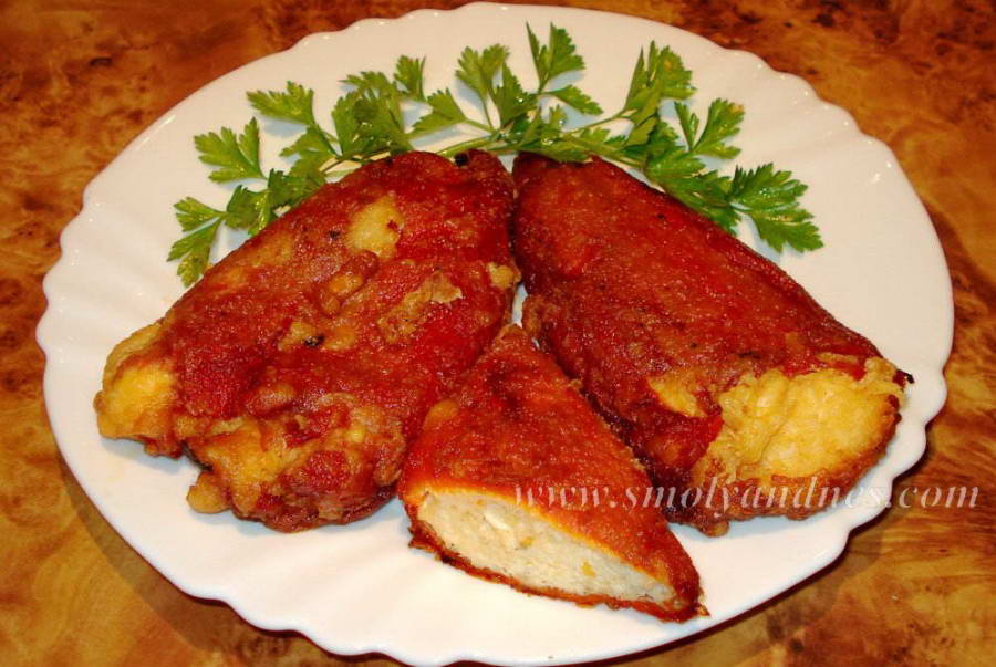 Панирани пълнени чушки