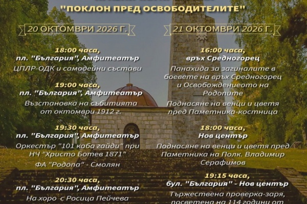 Програма за Празника на Община Смолян
